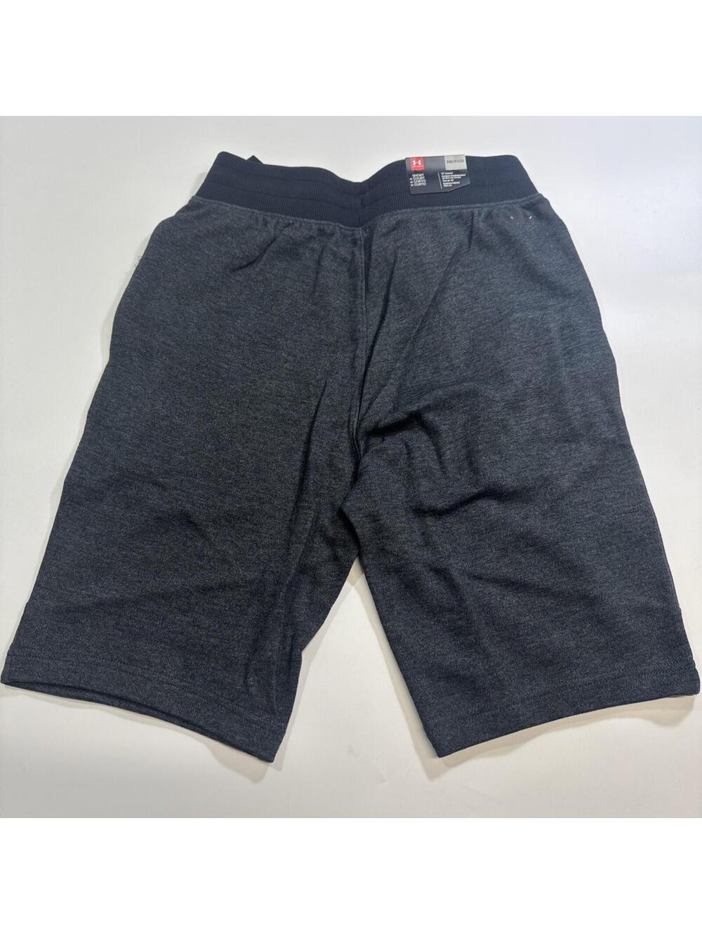 Under Armour Mens Fleece Shorts 10inch Small Gray Black Training Gym Sweatshorts - Picture 4 of 7